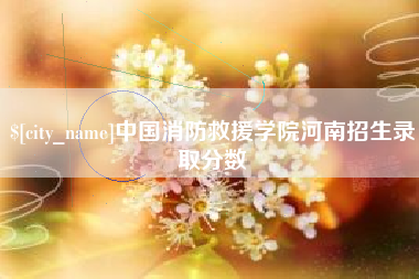 儋州中国消防救援学院河南招生录取分数