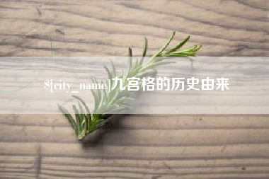 儋州九宫格的历史由来