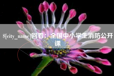 儋州回看：全国中小学生消防公开课