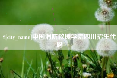 儋州中国消防救援学院四川招生代码