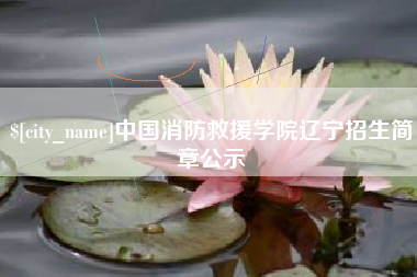 儋州中国消防救援学院辽宁招生简章公示