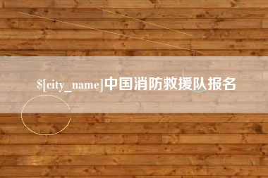 儋州中国消防救援队报名