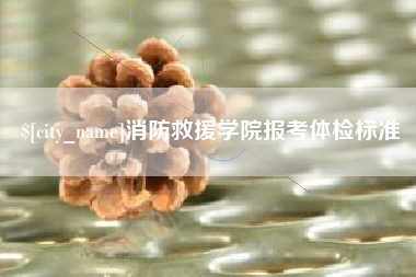 儋州消防救援学院报考体检标准