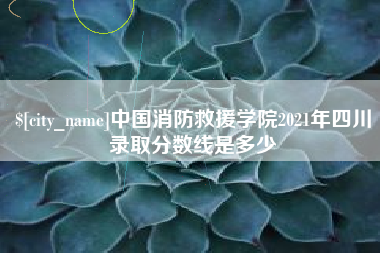儋州中国消防救援学院2021年四川录取分数线是多少