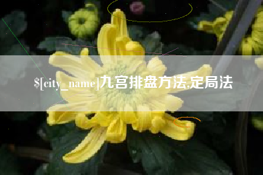儋州九宫排盘方法,定局法