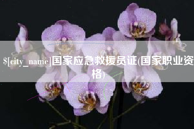 儋州国家应急救援员证(国家职业资格)