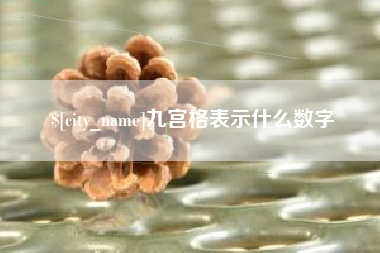 儋州九宫格表示什么数字