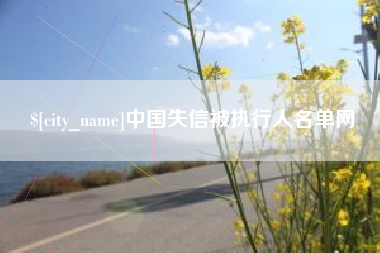 儋州中国失信被执行人名单网