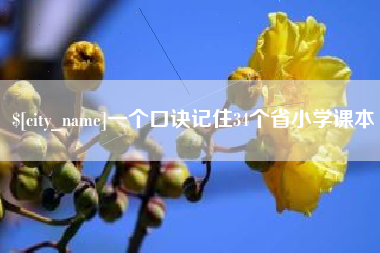 儋州一个口诀记住34个省小学课本
