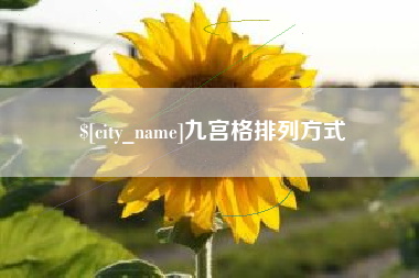 儋州九宫格排列方式
