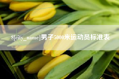 儋州男子5000米运动员标准表
