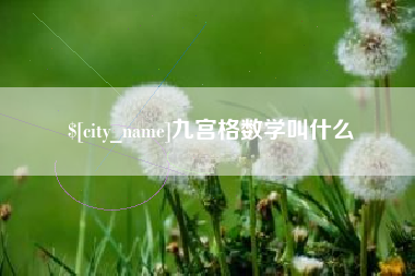 儋州九宫格数学叫什么