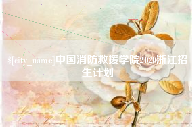 儋州中国消防救援学院2020浙江招生计划