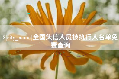 儋州全国失信人员被执行人名单免费查询