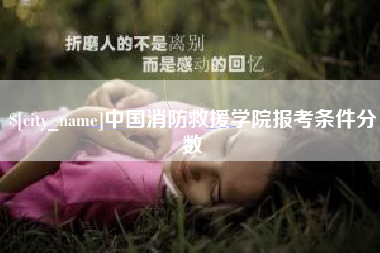 儋州中国消防救援学院报考条件分数