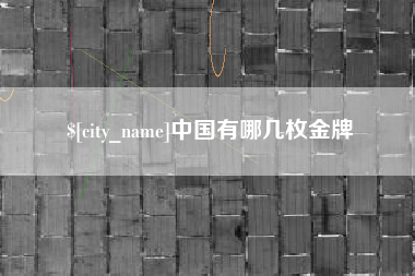 儋州中国有哪几枚金牌