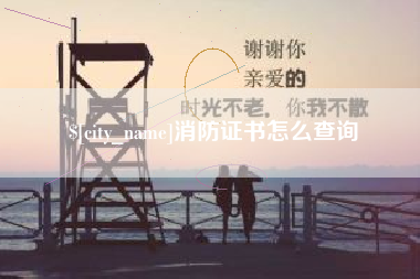 儋州消防证书怎么查询