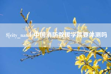 儋州中国消防救援学院要体测吗