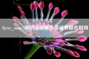 儋州消防设施操作员证书报名时间