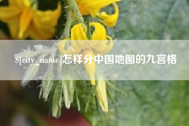 儋州怎样分中国地图的九宫格
