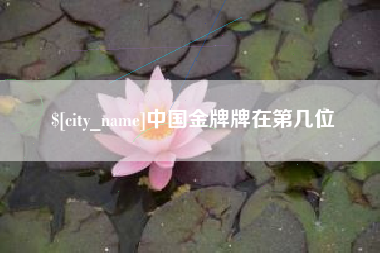儋州中国金牌牌在第几位