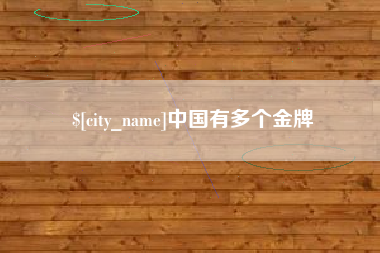 儋州中国有多个金牌