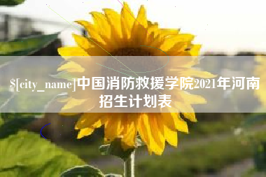 儋州中国消防救援学院2021年河南招生计划表