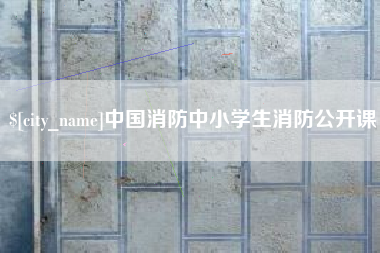儋州中国消防中小学生消防公开课