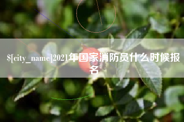 儋州2021年国家消防员什么时候报名