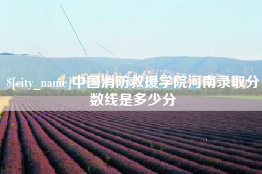儋州中国消防救援学院河南录取分数线是多少分