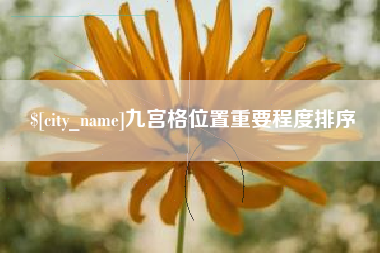 儋州九宫格位置重要程度排序