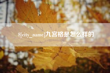 儋州九宫格是怎么样的
