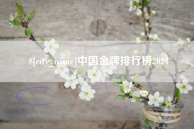 儋州中国金牌排行榜2024