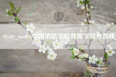 儋州中国消防学院救援学院分数线